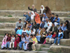 Algrie - Timgad: gens dans le thtre romain - photographie par J.Kaman