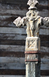 Andorra la Vella, Andorra: La Creu Grossa - XVI century stone crucifix - a Gothic boundary cross on the ancient rural path - Avinguda Meritxell, Carrer La Creu Grossa - photo by M.Torres