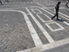 Argentina - Crdoba - pavement decoration reflecting the  Cathedral - images of South America by M.Bergsma