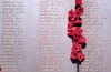 Australia - Canberra (ACT): Australian war memorial - war dead names and poppies -  Memorial plaques(photo by M.Torres)