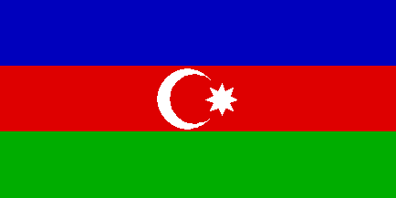 Azerbaijan /  Azerbaycan / Azerbaidjo / Aserbaidschan - flag