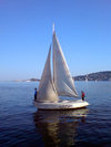 Azerbaijan - Baku: sailing - the 'Xazar', Caspian in Azerbaijani - boat - small yacht - photo by N.Mahmudova