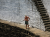 Azores / Aores - Terceira - Angra do Herosmo: pescando / fishing at Clube Naval waterfront - photo by A.Dnieprowsky