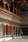 Bhutan, Thimphu: Trashi Chhoe Dzong inner courtyard - photo by J.Pemberton