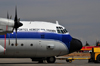 El Alto, La Paz department, Bolivia: La Paz El Alto International Airport - LPB - Lockheed C-130H Hercules (L-382) - cockpit and starboard engines - TAB - Transportes Areos Bolivianos cargo airline - CP-1376 - cn 382-4759 - photo by M.Torres