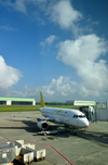 Bandar Seri Begawan, Brunei Darussalam: Brunei International Airport - Royal Brunei Airlines Airbus A319-132, V8-RBP, ready for departure at a jet bridge - photo by M.Torres