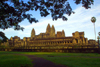 Angkor, Cambodia / Cambodge: Anglor Wat - sunrise - West - Unesco world heritage site - photo by Rod Eime