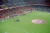 Catalonia - Barcelona: Nou Camp Stadium - Bara (FC Barcelona) vs Racing Santander - soccer match - UEFA 5-star rated stadium - architect Francesc Mitjans-Mir - photo by M.Bergsma