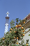 Catalonia - Barcelona: Gaudi detail - Parc Gell - pavillion at the entrance - left side - photo by M.Bergsma