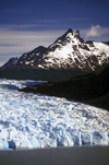 Torres del Paine National Park, Magallanes region, Chile: peaks and glacier head - the massive wall of ice that is Grey Glacier ends at Grey Lake - Chilean Patagonia - photo by C.Lovell