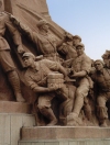 Beijing, China: Soldiers on the square of Heavenly Peace / Tiananmen Square, near Moa Zedong's mausoleum - photo by M.Torres