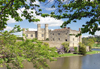 Leeds Castle, Kent, South East, England (UK): through the trees - built in 1119 by Robert de Crevecoeur - photo by K.White