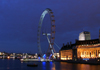 London: British Airways London Eye and the old County Hall -Lambeth - at night - photo by K.White