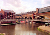 Manchester, North West, England: Castle field - canal and bridge - photo by M.Torres