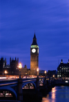 London, England:  Big Ben and the arches of Westminster Bridge - photo by A.Bartel