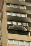 London, England: burnt out council flat, Stratford, Newham - photo by A.Bartel