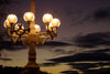 Donostia-San Sebastin, Gipuzkoa / Guipzcoa province, Euskadi: street illumination at dusk - photo by J.Zurutuza