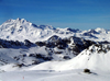 France / Frankreich -Val d'Isre - Haute-Tarentaise - Tignes (Savoie): slopes and peaks - solitary cabin (photo by R.Wallace)