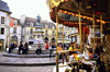 Dijon, Cte-d'Or, Burgundy / Bourgogne, France: Place du Bareuzaimore / Place Franois Rude - fountain and carrousel - photo by K.Gapys