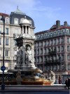 France - Lyon / Lyons / LYS: Place de la Republique - Fountain (photo by Robert Ziff)