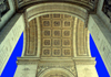 France - Paris: underneath the golden arches of the Arc de Triomphe de ltoile - coffered vault- decoration by Nelson Minar - photo by D.Jackson