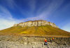 Franz Josef Land - Rubini Rock and bow of ship (photo by Bill Cain)