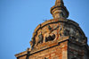 Lugo, Galicia / Galiza, Spain: Cathedral of St. Mary - decorations by Gaspar de Arce on the top of a bell tower - photo by M.Torres