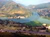 Georgia - Mtskheta: confluence of the Aragvi and Mtkvari / Kura rivers - view from Dzhvari hill - photo by N.Mahmudova