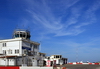 Gibraltar: Royal Air Force building (RAF) and control tower at Gibraltar International Airport, aka North Front Airport - photo by M.Torres