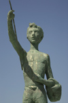 Greek islands - Dodecanese archipelago - Symi island - Symi town - monument to sponge divers - close - photo by A.Dnieprowsky