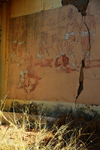 Praia de Varela / Varela beach, Cacheu region, Guinea Bissau / Guin Bissau: native painting on an old colonial house / Desenho nativo numa antiga casa colonial do perodo portugus - photo by R.V.Lopes