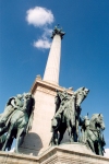 Hungary / Ungarn / Magyarorszg - Budapest: Arpad and the Magyar Chieftain - Millenary monument - Heroes' Square / Ezerves emlkmu - Hosok tere (photo by Miguel Torres)