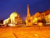 Hungary / Ungarn / Magyarorszg - Pecs: Szechnyi Square - Trinity Column and Mosque Church (photo by J.Kaman)