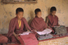 India - Ladakh - Jammu and Kashmir - Basgo: novice monks in the monastery - photo by W.Allgwer