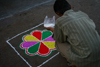 Pushkar, Rajasthan, India: Diwali decoration - photo by M.Wright