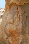 Iran - Naqsh-e Rajab: Zoroastrian Priest of Priests (Mobad-e Mobadan) Kartir, makes a gesture of admiration and loyalty towards king Ardeshir - rock carving - photo by M.Torres