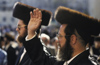 Israel - Jerusalem - Orthodox Jews with fur hats at the Western Wall - photo by Walter G. Allgwer