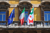 Rome, Italy: balcony of Partito Democratico - centre-left Italian political party - Via Nazionale 75 - photo by M.Torres