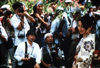 Japan - model and photographers at a beauty pageant - photo by W.Schipper