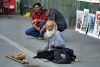 Riga: beggar  on Kalku iela (photo by A.Dnieprowsky)