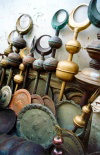 Libya - Tripoli: crescents - minaret decorations - the Medina (photo by M.Torres)