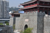 Macau, China: gate in the mock Tang Dynasty fortress, Tang Dynasty Wharf  - Macau Fisherman's Wharf - Doca dos Pescadores - photo by M.Torres