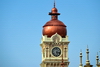 Kuala Lumpur, Malaysia: clock tower with copper-clad onion dome of the Sultan Abdul Samad Building, the British colonial Government Offices - photo by M.Torres