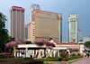 Kuala Lumpur, Malaysia: Merdeka Square with its pergola, CIMB Bank and OCBC Bank building - photo by M.Torres