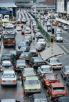 Malaysia - Johor Baharu: queuing at the Singapore causeway - border (photo by S.Lovegrove)