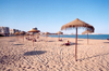 Melilla, Spain: Carabos beach / Playa de los Carabos - Passeo Maritimo Francisco Mir Berlanga - parasol - photo by M.Torres