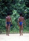 Yap: children wearing blue loin cloths or thus