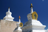 Karakorum, central Mongolia: Erdene Zuu monastery, Kharkhorin - three stupas - photo by A.Ferrari