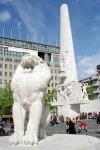 Netherlands / Holland  - Amsterdam: the National Monument on De Dam square - lion (photo by M.Bergsma)