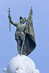 Panama City / Ciudad De Panam: Vasco Nunez de Balboa on top of the world - Iberian Spirit - Cinta Costera - Avenida Balboa - photo by H.Olarte